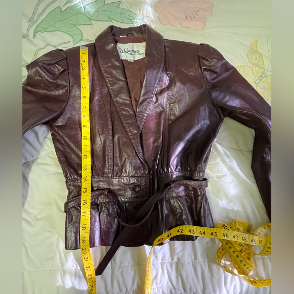 Wilson VTG Leather Women's Deep Burgundy Jacket - Picture 4 of 8